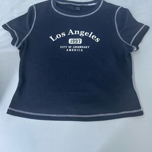 Los Angeles Baby Tee - Dark Grey